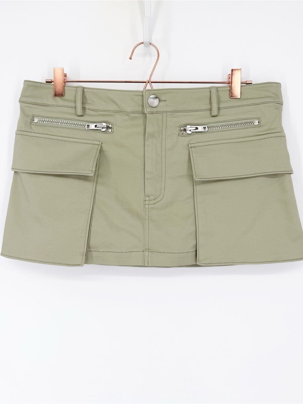 Revolve h:ours Clara Mini Skirt in Sage Green Medium